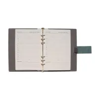 Органайзер на кольцах, А5, с хлястиком, 80л, линия, к/зам, Зеленый