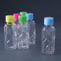 Баночка для скрапбукинга пластик "Бутылочка волна" 50 мл набор 6 шт 3,3х3,3х8,2 см