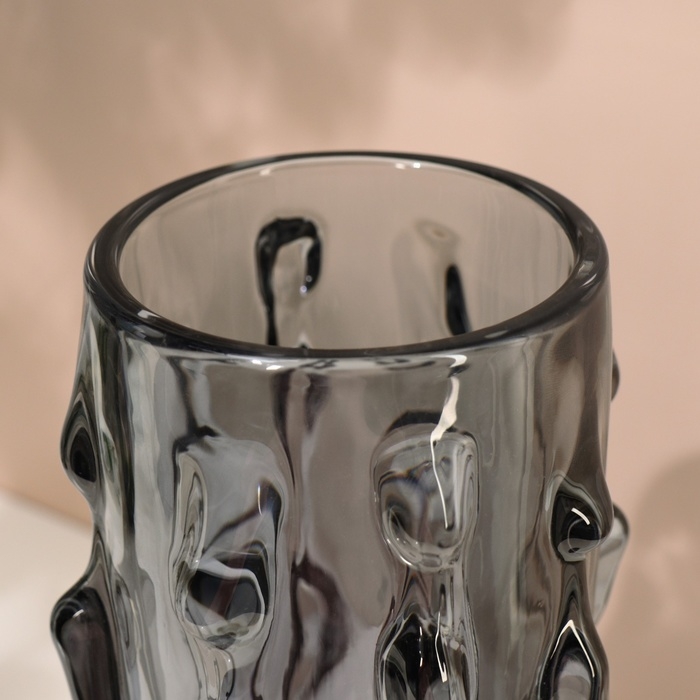 Ваза для цветов &laquo;Джорджия&raquo; из прозрачного черного стекла 30 х 10 х 10 см