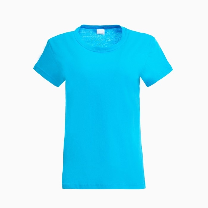 Футболка женская, цвет светло-синий/МИКС, размер 48