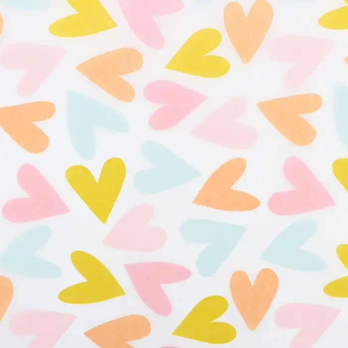 Бумага упаковочная тишью &laquo;С любовью&raquo;, 50 см &times; 70 см, 17 грамм