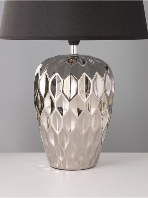 Настольная лампа "Лерой" 1х15Вт Е14 серебро 30х30х45см