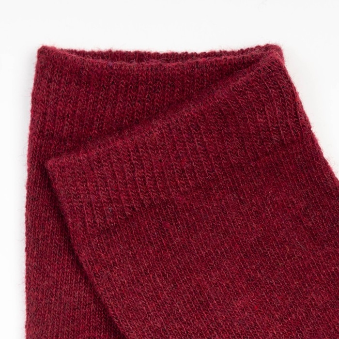 Носки женские шерстяные, цвет бордовый, размер 36-40