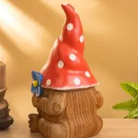 Сувенир "Гномик в красной шляпе" дерево Джампинис 15х15х30 см