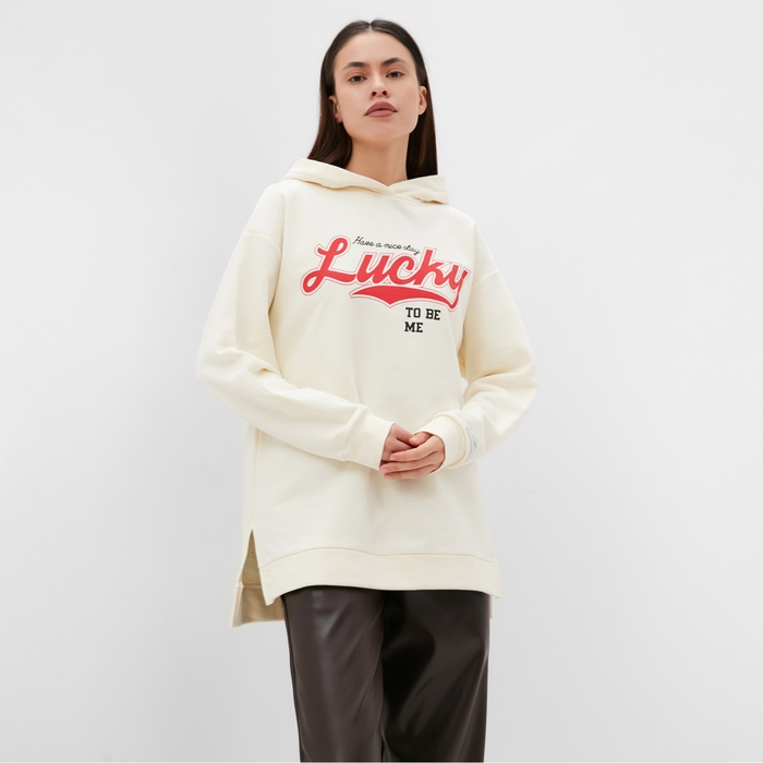 Худи женское с начёсом MIST Cozy style, молочный, размер 48