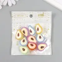 Бусина для творчества пластик "Авокадо" МИКС 2х2,5х1,4 см