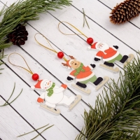 Елочная игрушка &laquo;Весёлые катания&raquo;, МИКС, односторонняя