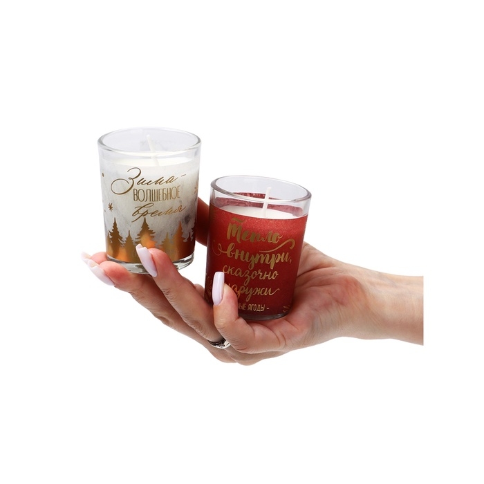 Набор свечей &laquo;Зимнее волшебство. Вторая серия&raquo; 5 х 6 х 5 см