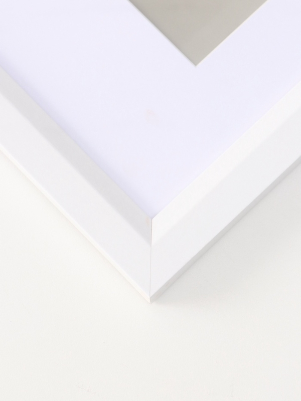 Фоторамка МДФ "Anna" 21х30 см, с паспарту (15х20 см), белый (пластиковый экран)