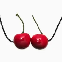 Кулон "Вишня" пара, цвет красный