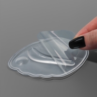 Полустельки для обуви, на клеевой основе, силиконовые, 9,5 &times; 6,5 см, пара, цвет прозрачный