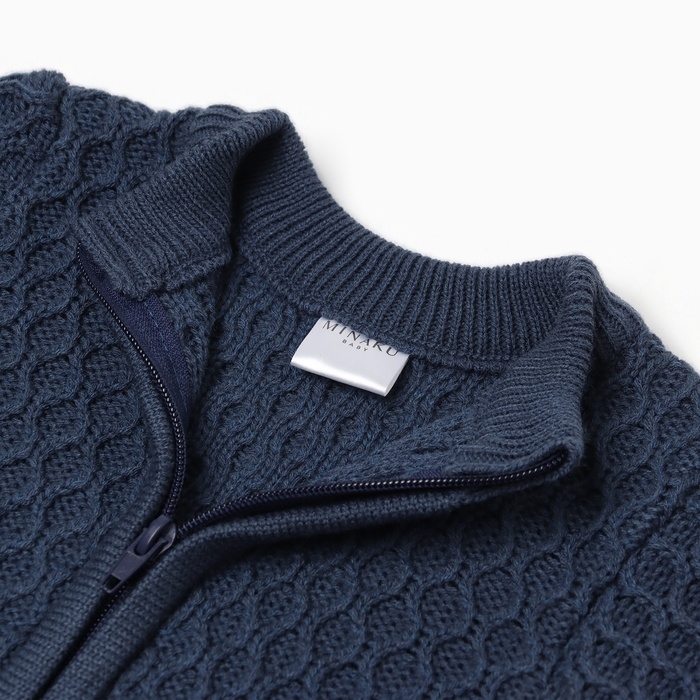 Джемпер детский вязаный MINAKU, цвет синий, рост 68-74 см