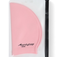 Шапочка для плавания силиконовая 56 гр, цвет розовый