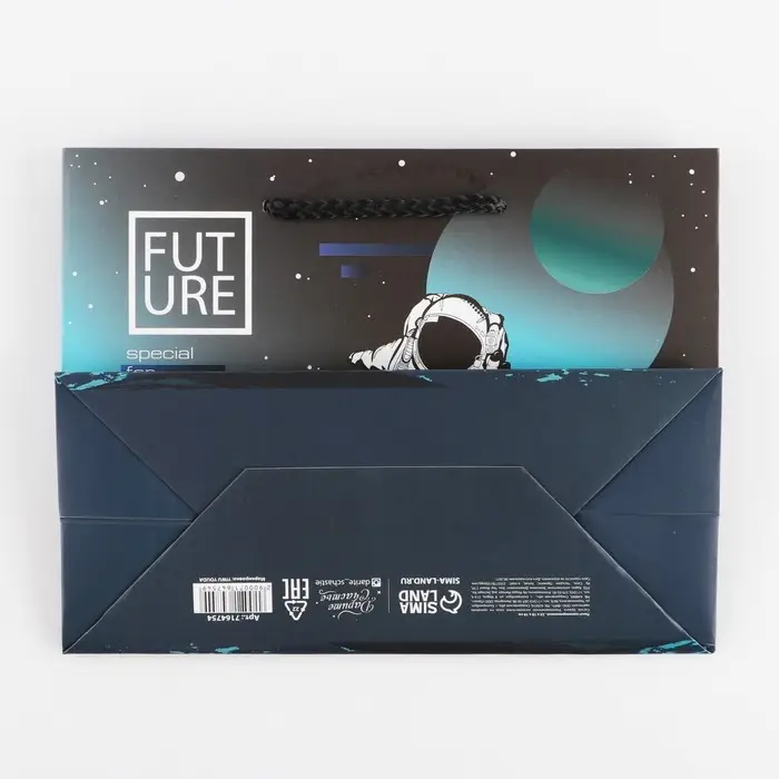 Пакет подарочный ламинированный, упаковка, &laquo;Космос&raquo;, MS 18 х 23 х 10 см