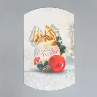 Коробка новогодняя складная фигурная &laquo;С Новым годом&raquo;, ёлочные украшения, 19 х 14 х 4 см