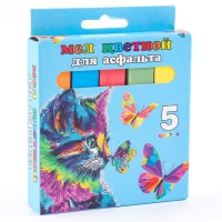 Мел цветной «Кот и бабочки. JUMBO», 5 шт. Мел цветной «Кот и бабочки. JUMBO», 5 шт.