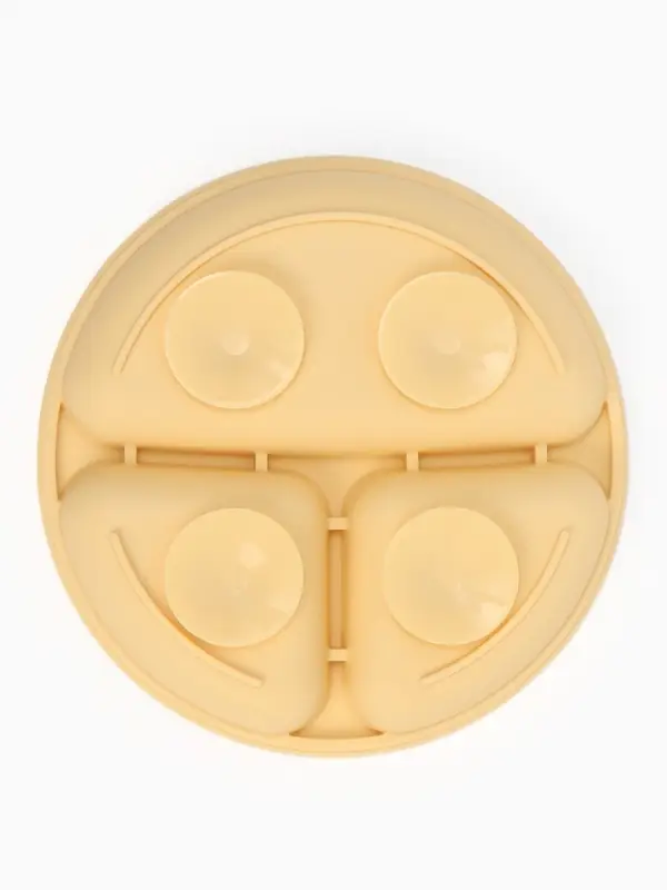 Тарелка детская секционная с ложкой и вилкой, 3 секции, молочный, Mum&Baby