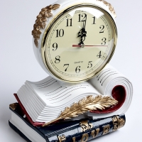Часы настольные интерьерные, &laquo;Книга&raquo;, на батарейках, 20&times;13.5&times;22.5 см, d-13 см