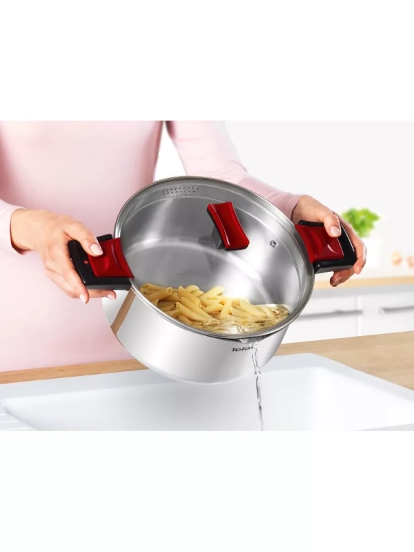 Кастрюля Cook & Clip 24 см с крышкой, подходит для индукции