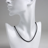 Корейская вощёная нить, 45 см, d=3 мм, цвет чёрный Корейская вощёная нить, 45 см, d=3 мм, цвет чёрный