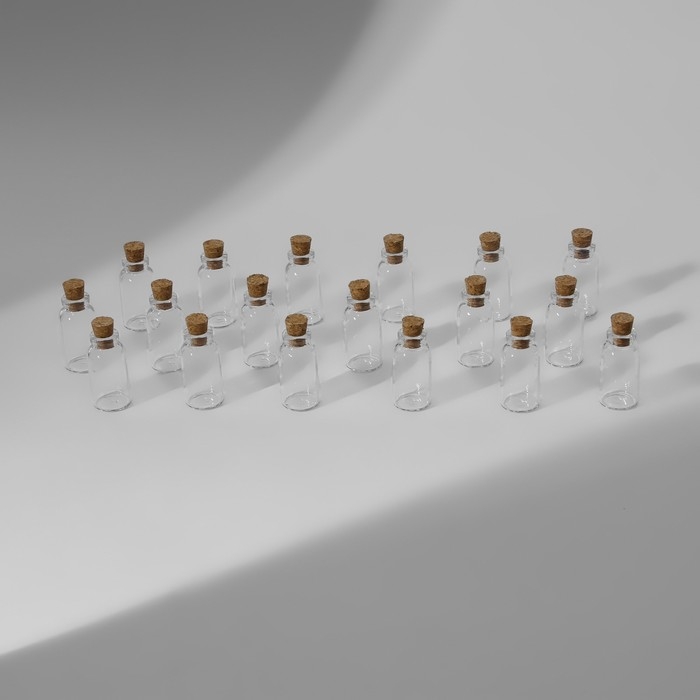 Набор баночек для хранения мелочей, d=1.5 &times; 3 см, 18 шт., в контейнере, 15&times;8&times;2 см