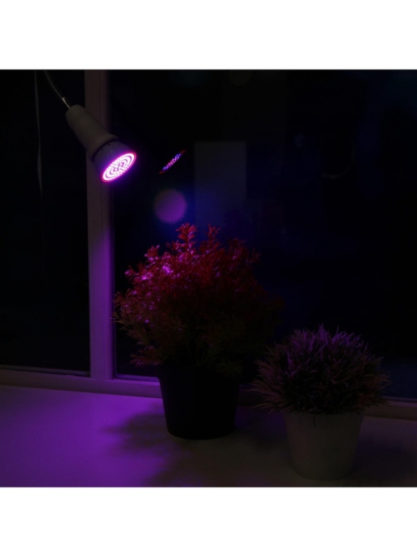 Фитолампа для растений Luazon, светодиодная, E27, 6 Вт, IP44, 220 В, 270&deg;, биколорная
