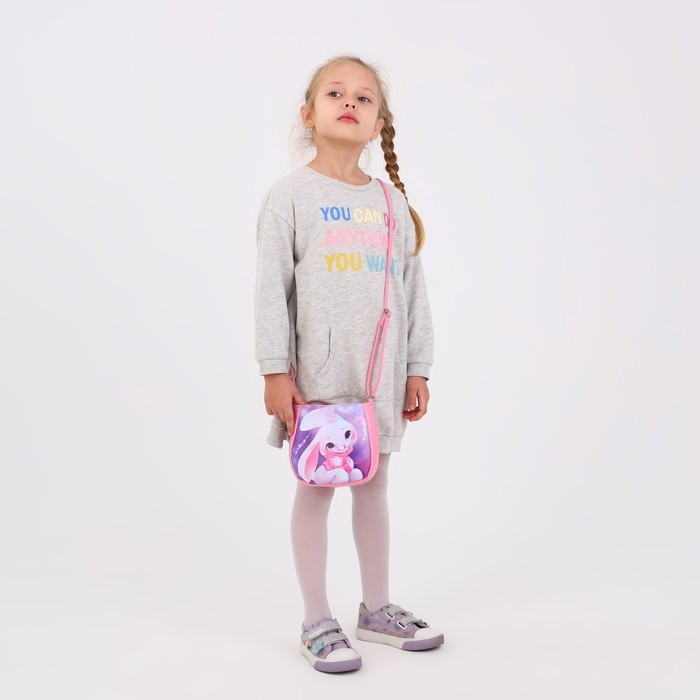 Сумка детская &laquo;Зайка в свитере&raquo; из эко-кожи, на ремешке, 17х12х5 см