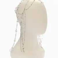 Украшение для волос "Хрусталь", цвет белый в серебре