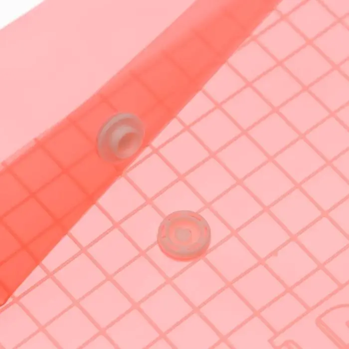 Папка-конверт на кнопке, А4, 180 мкм, Calligrata "Клетка", тонированная, красная