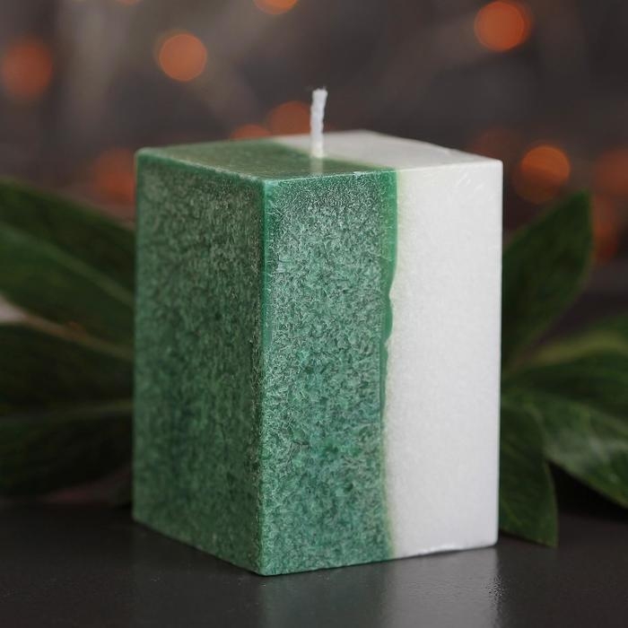 Свеча куб 5х7,5см, Свеча куб 5х7,5см, "Кристаллический узор", хвойный