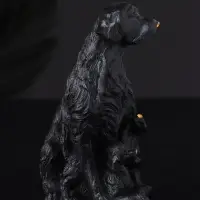 Фигура "Лабрадор с щенками", 10х7 см, черный