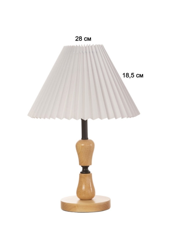 Лампа настольная BayerLux ЭКО "Камила" 1х40Вт Е27 черный/светло-кор. 27х27х40см