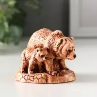 Фигура "Медведь с медвежонком" 6,5х7х9,5 см