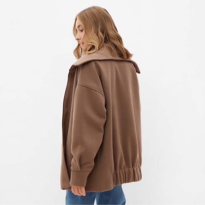 Бомбер (жакет) женский MINAKU : Casual Collection,цвет бежевый , р-р 46 Бомбер (жакет) женский MINAKU : Casual Collection,цвет бежевый , р-р 46