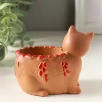 Подставка для мелочей &laquo;Кошка с котенком&raquo; 8&times;9&times;6 см, охра, гипс