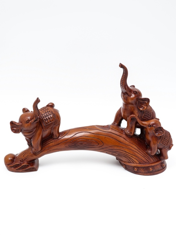 Подставка для бутылки "Два слона" под дерево, 36х10х25см