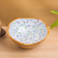 Салатник "Оттенки сирени" дерево манго 23х23х10,5 см