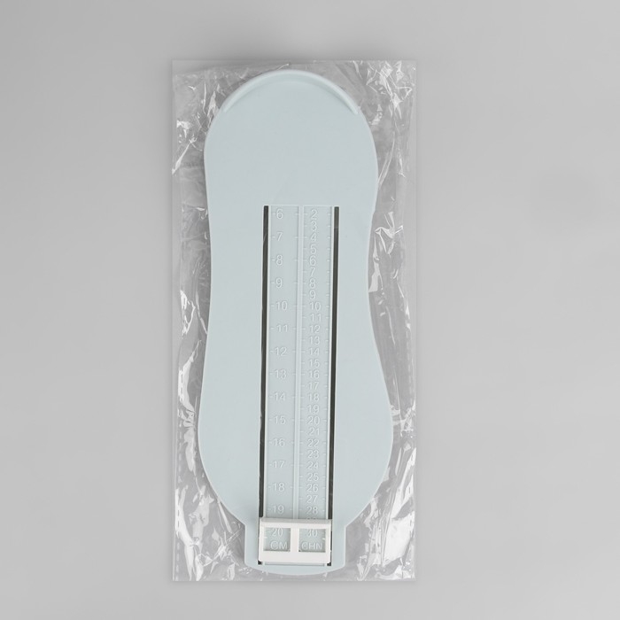 Стопомер детский, 22,7 × 9 см, цвет серо-голубой Стопомер детский, 22,7 × 9 см, цвет серо-голубой