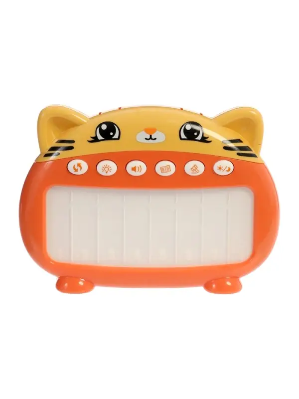 ZABIAKA Музыкальное пианино "Котенок", звук, свет, карточки с песенками