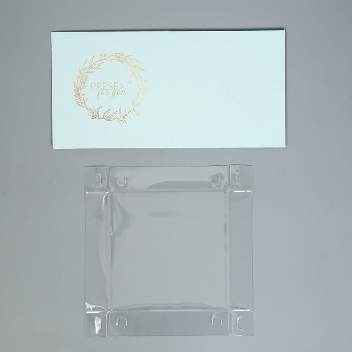 Коробка подарочная для цветов с PVC крышкой, упаковка, &laquo;Present&raquo;, 12 х 12 х 12 см