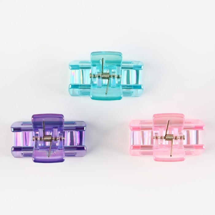 Краб для волос &laquo;Believe in yourself&raquo; 3 шт, 4 х 2,5 х 2 см.