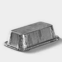 Форма для выпечки и запекания Доляна, 620 мл, 19.8&times;10.3&times;5.5 см, фольга, серебристая