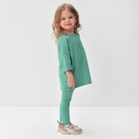 Костюм для девочки (футболка, лосины) MINAKU цвет оливковый, рост 116 см