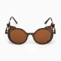 Очки солнечные женские, uv 400, кожаные шторки, дужка 14.7 см, ширина 14.4 см, линза 7 х 5.5 см 9909 Очки солнечные женские, uv 400, кожаные шторки, дужка 14.7 см, ширина 14.4 см, линза 7 х 5.5 см 9909