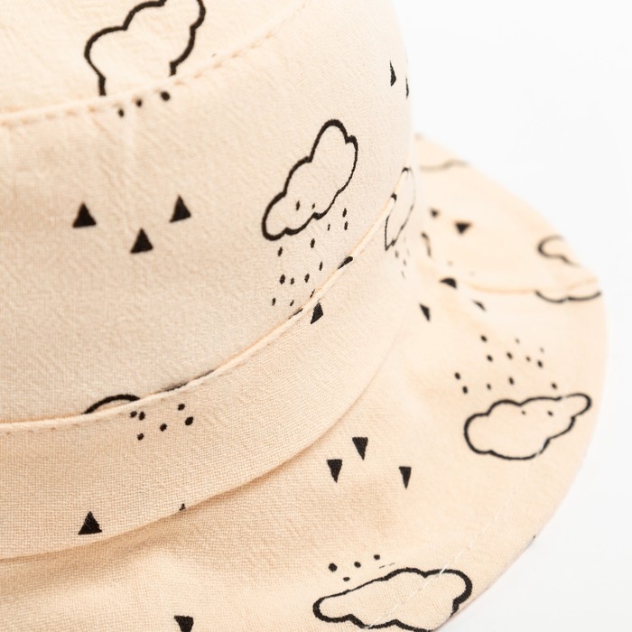 Панама детская MINAKU "Облака", цвет бежевый, размер 46
