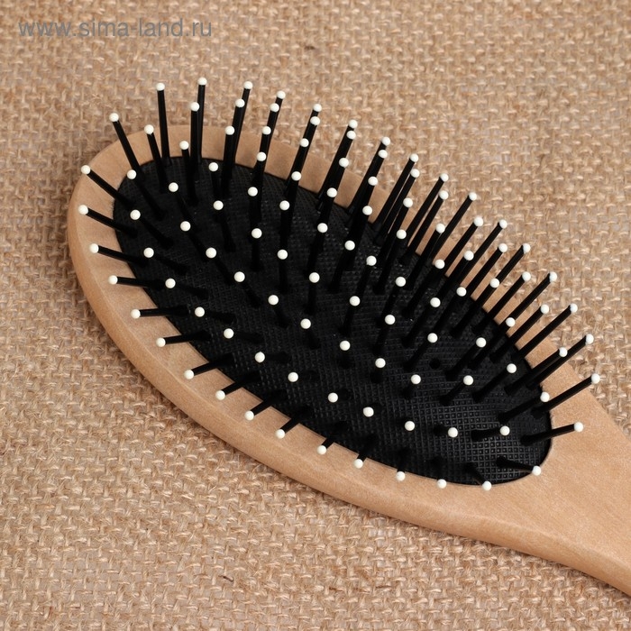 Расчёска массажная, 5,8 &times; 21,5 см, цвет &laquo;светлое дерево&raquo;