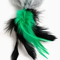 Игрушка длля кошек "Хвостатая мышь" 7 см, серая