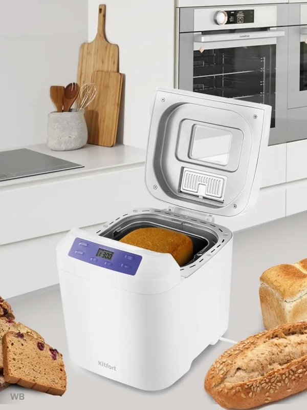 Автоматическая хлебопечка с замесом теста 3 л КТ-308