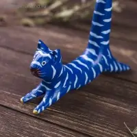 Сувенир дерево "Кошка синяя под кольца" 13х3х14 см