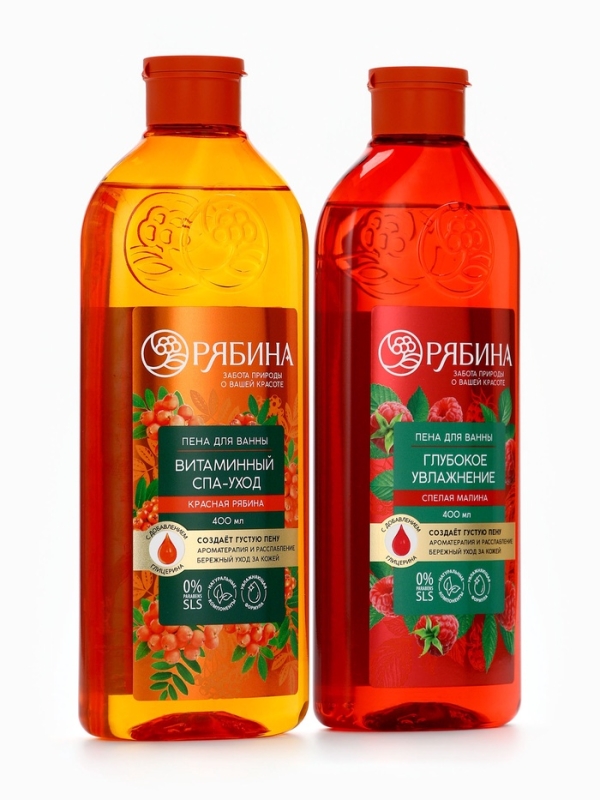 Пена для ванны, витаминный спа-уход, аромат рябины, 400 мл, Рябина